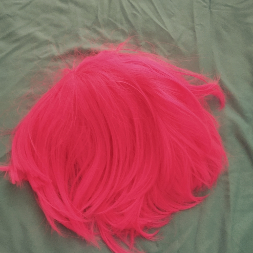 Pink wig